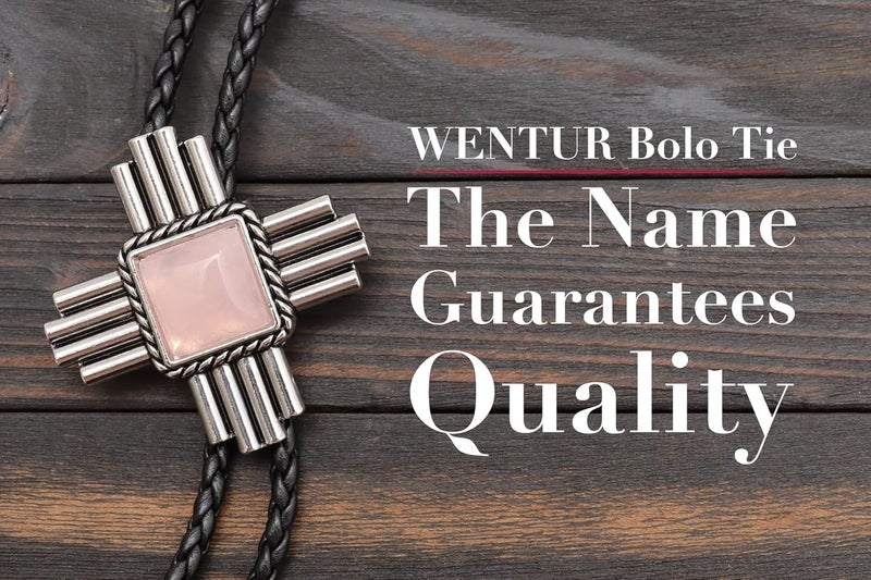 Wentur Stone Bolo Ties for Men Western - Vintage Cowboy Bolo Tie for Women Western Costume Accessories - Image 2